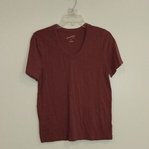 912 Universal thread rusty Brown V-neck t-shirt